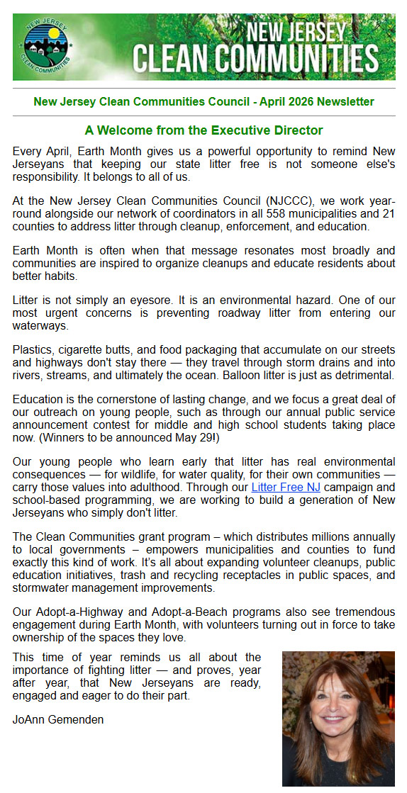 New Jersey Clean Communities Council - March 2026 Newsletter